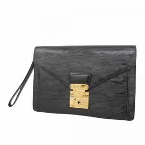 Louis Vuitton Epi Clutch Bag, Serie Dragonne M52612, Noir, Men's, P1155402